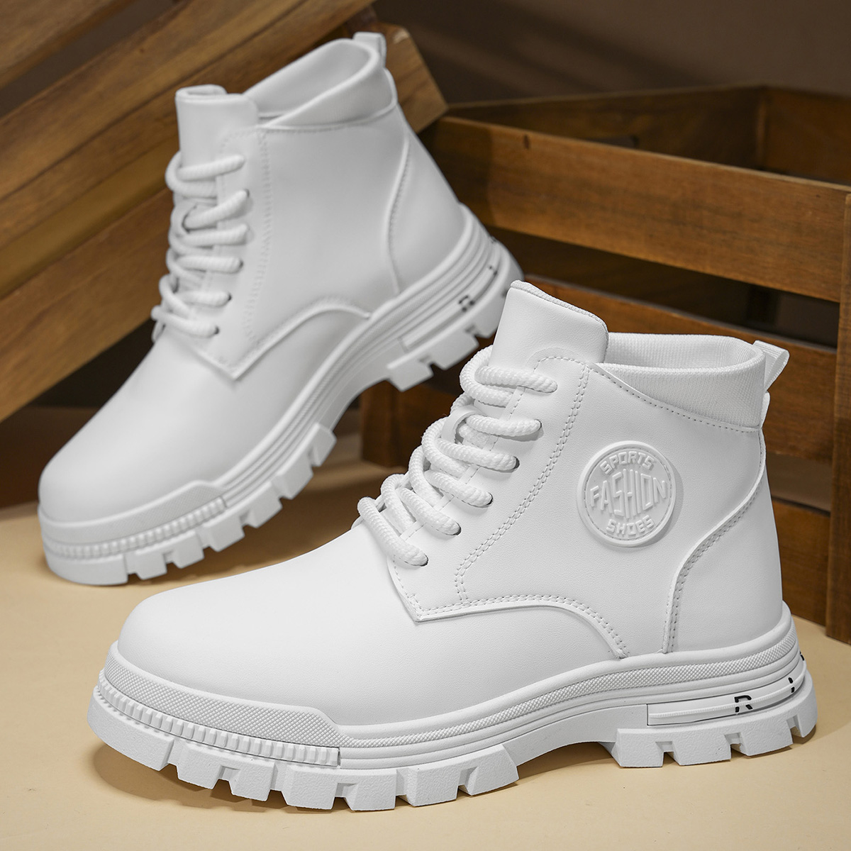 Men'S Shoes Hiking - Heren Modieuze witte motorlaarzen voor alle