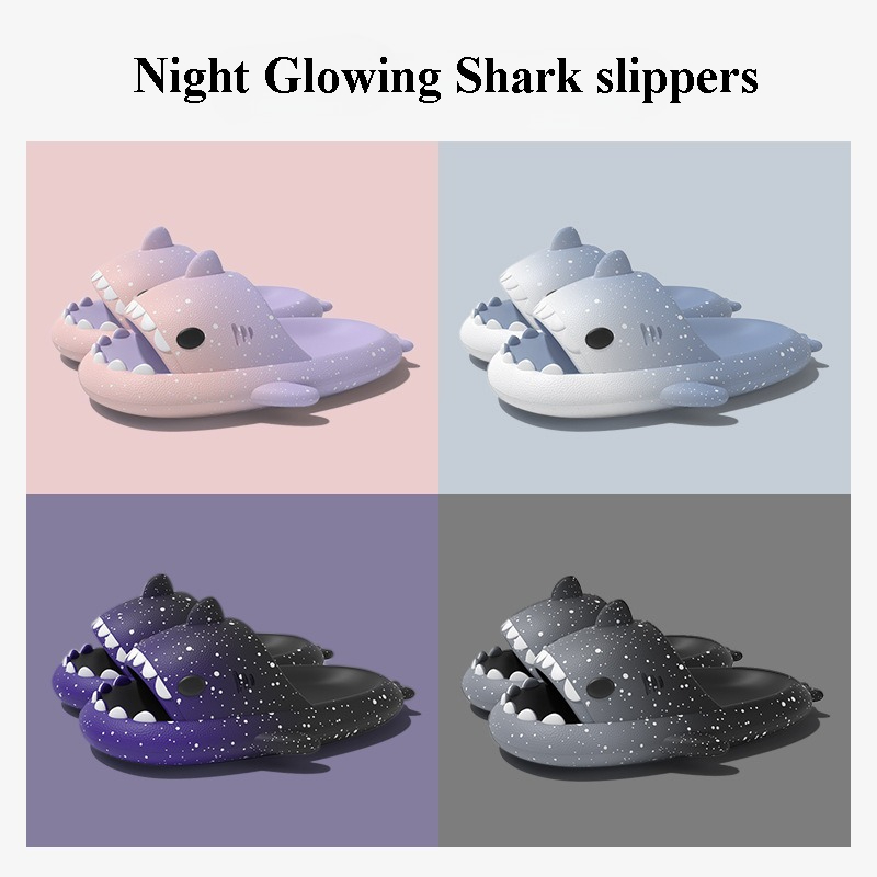 Men Shoes Men - Leuke Cartoon Haai Slippers Voor Vrouwen