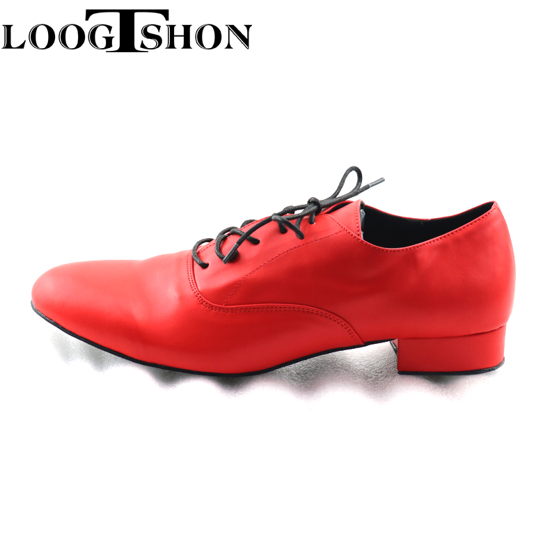 Men Shoes Red Bottom - Loogtshon Rode Mannen Rood Lederen Ballroom