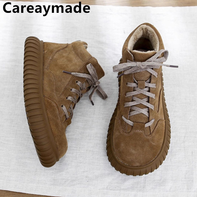 Winter Boot Insulated - Careaymade-brede kop lederen dameslaarzen comfortabele zachte