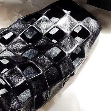 Men Shoes Men - Dames zwarte platte sandalen met vierkante
