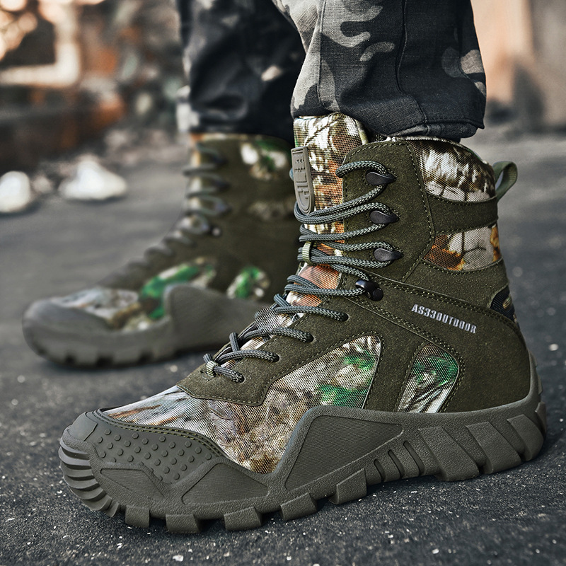 Men'S Training Shoes - Herenlaarzen met veters, waterdicht, klimmen, wandelschoenen,