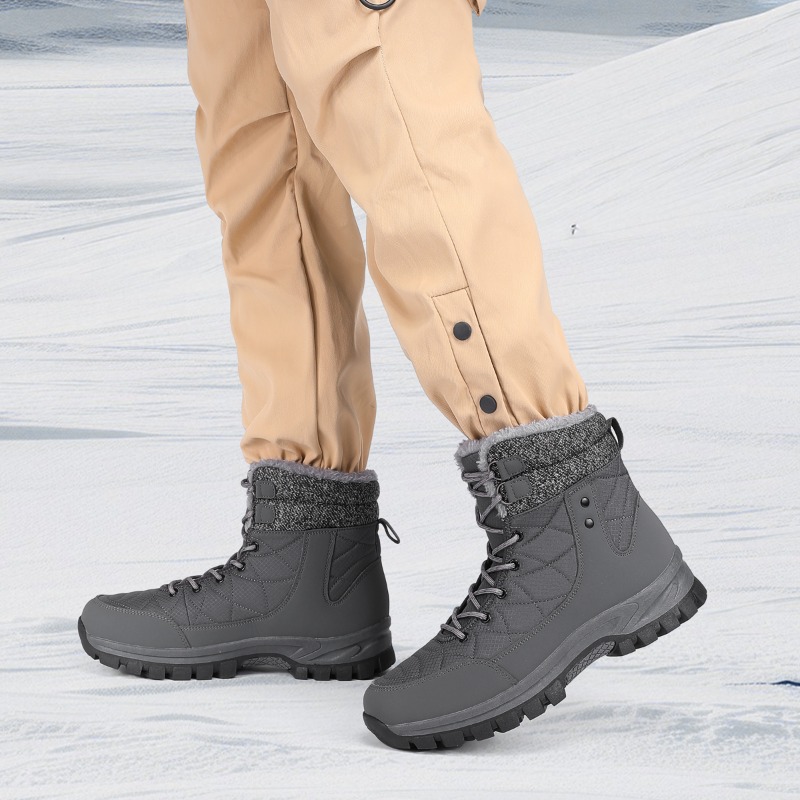 Men'S Shoes Hiking - Warme Pluche Anti Slip Outdoor Wandelschoenen