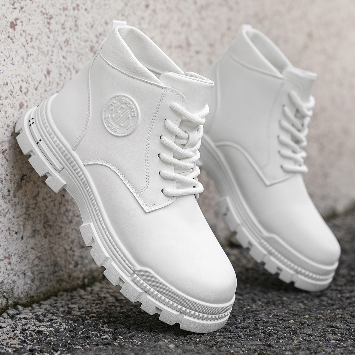 Heren Modieuze witte motorlaar - Men'S Shoes Hiking recensie en prijs