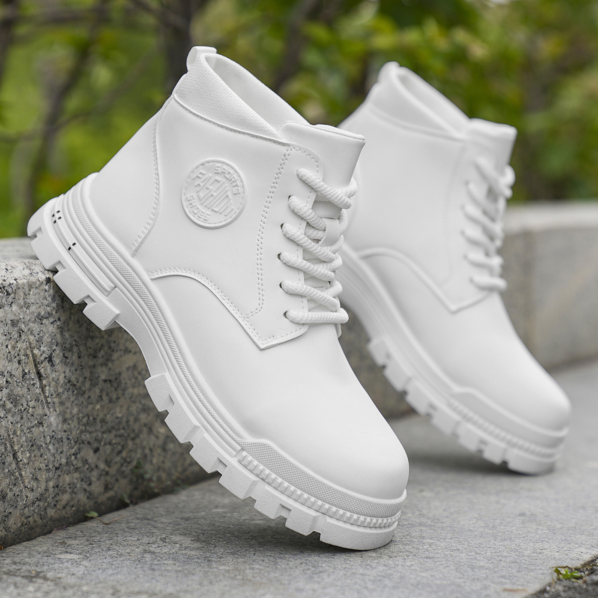 Heren Modieuze witte motorlaar - Men'S Shoes Hiking recensie en prijs
