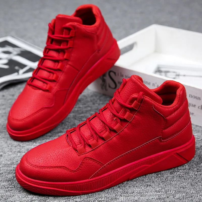 Warm houden Rode hoge leren sk - Men Shoes Red Bottom recensie en prijs