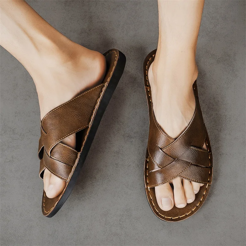 Echt leer Heren Casual Sandale - Men'S Shoes Hush Puppies recensie en prijs
